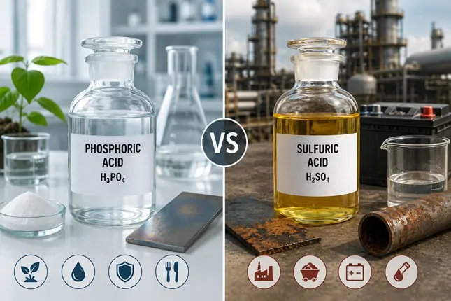 phosphoric acid vs sulfuric acid